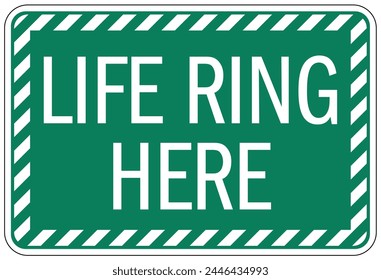 Wear life jacket ring warning sign