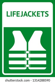 Wear life Jacket sign. Sign of install our Life Jacket Signs to remind staff and visitors to wear protective gear while on water.