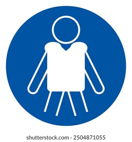 Wear Life Jacket Symbol Sign, Vector Illustration, Isolate On White Background Label.EPS10