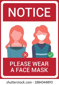 Wear a mask concept vector illustration.Stop the spread of corona virus.	
