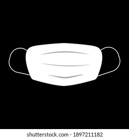 Wear mask corona vector symbol white 