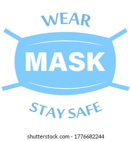 Wear a mask icon instructions for face masks.For doctors, nurses and people. COVID-19 flash. A product for health and personal hygiene. Vector illustration