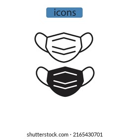 wear mask icons  symbol vector elements for infographic web