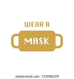 WEAR A MASK illustrator background.
