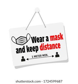 Wear mask and keep distance
