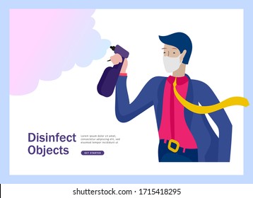 Wear mask, protect yourself and your family concept of coronavirus prevention. Mother wear mask on her child. Protection and revention of 2019-nCoV, banner and landing page, vector