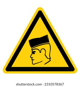 Wear Paper Hat Symbol Sign ,Vector Illustration, Isolate On White Background Label. EPS10