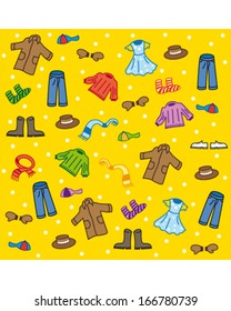 Wear pattern on a yellow background