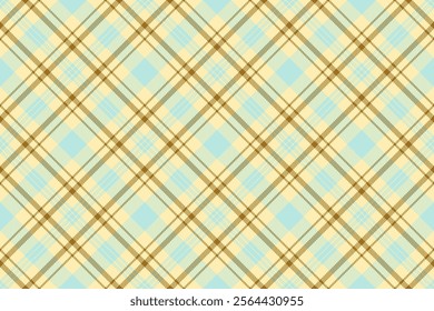 Wear plaid background pattern, kind tartan seamless texture. Book check vector textile fabric in light and amber colors palette.