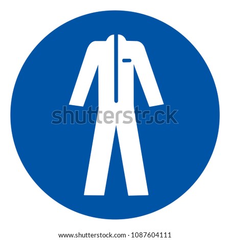 Wear ProtectIve Clothing Symbol, Vector  Illustration, Isolate White Background Icon. EPS10
