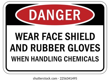 Wear protective equipment, protective clothing sign and labels