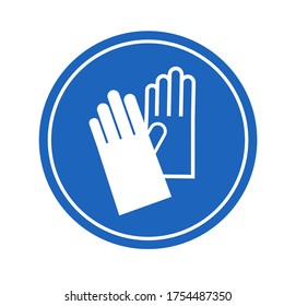 wear protective gloves sign vector