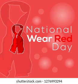 wear red day background with 
scarf icon