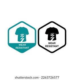 Wear resistant logo vector badge. Suitable for business, information and product label