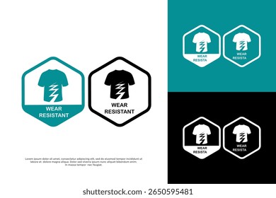 Wear resistant shirt icon, showing durable and strong clothing material.