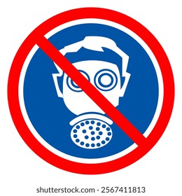 Wear Respirator Symbol Sign,Vector Illustration, Isolated On White Background Label.EPS10 