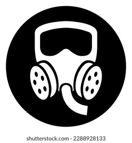 Wear Respiratory Protection Symbol Sign,Vector Illustration, Isolated On White Background Label. EPS10