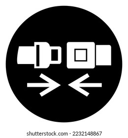 Wear Safety Belt Symbol Sign,Vector Illustration, Isolated On White Background Label. EPS10 