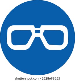Wear Safety Glasses Safety Sign Symbol Vector