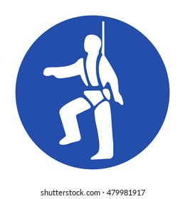 Wear safety harness sign