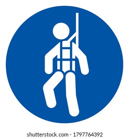 Wear Safety Harness Symbol Sign ,Vector Illustration, Isolate On White Background Label. EPS10