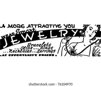 Wear Smart Jewelry - Retro Ad Art Banner