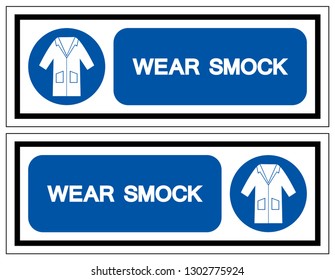 Wear Smock Symbol Sign, Vector Illustration, Isolate On White Background Label. EPS10
