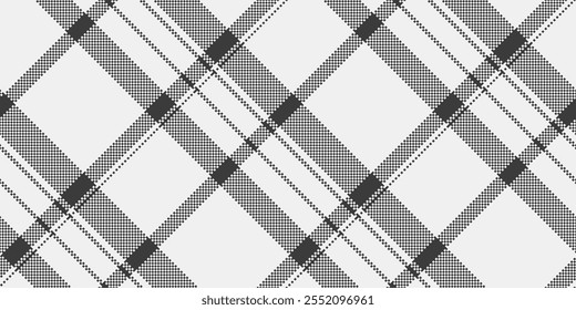 Wear vector plaid fabric, home seamless textile background. Woven tartan texture pattern check in white and grey colors palette.