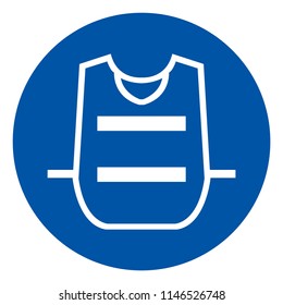 Wear Vest Symbol, Vector Illustration, Isolate On White Background Icon. EPS10