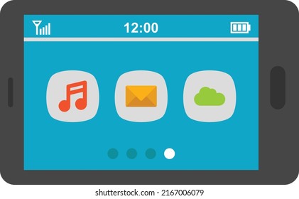Wearable App Control Concept, smart tech applications vector color icon design, Wearable technology symbol, Personal Internet of Things Sign, tech togs stock illustration