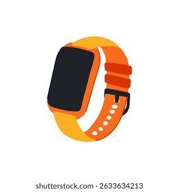 wearable biometric bracelet cartoon. technology health, fitness tracking, data monitor wearable biometric bracelet sign. isolated symbol vector illustration