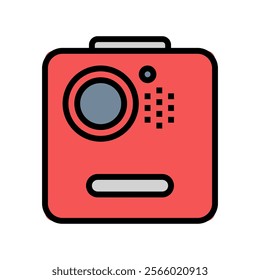 wearable camera wearable color icon vector. wearable camera wearable sign. isolated symbol illustration