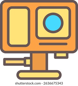 Wearable Camera Filled Style Icon Design