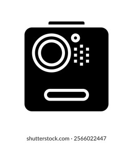 wearable camera wearable glyph icon vector. wearable camera wearable sign. isolated symbol illustration