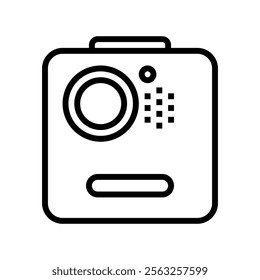 wearable camera wearable line icon vector. wearable camera wearable sign. isolated contour symbol black illustration