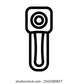 wearable camera wearable line icon vector. wearable camera wearable sign. isolated contour symbol black illustration