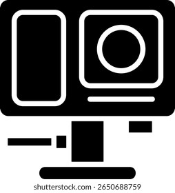 Wearable Camera Modern Black Icon Design