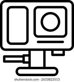 Wearable Camera Outline Style Icon