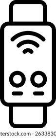 Wearable Device Outline Style Icon Design