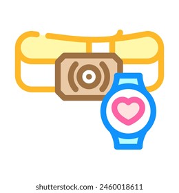 wearable fitness tech enthusiast color icon vector. wearable fitness tech enthusiast sign. isolated symbol illustration