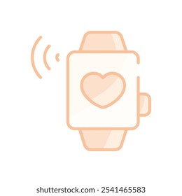 Wearable Health Tech vector icon stock illustration