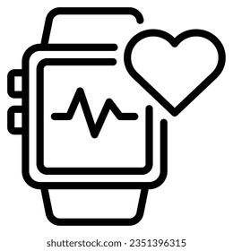 Wearable Health Tracker Icon for uiux, infographic, etc