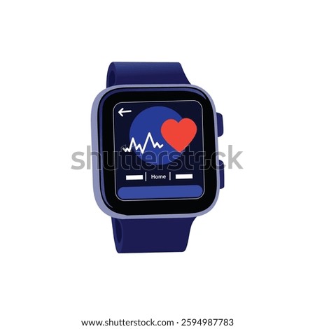 Wearable Medical Device vector, Smart Fitness Band illustrator in white background