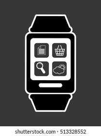 Wearable mobile technology icon vector illustration graphic design