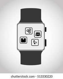 Wearable mobile technology icon vector illustration graphic design