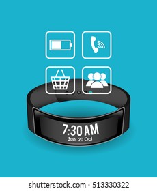 Wearable mobile technology icon vector illustration graphic design