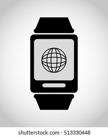 Wearable mobile technology icon vector illustration graphic design