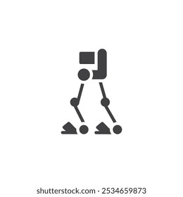 A wearable robotic suit vector icon. filled flat sign for mobile concept and web design. Exoskeleton Robot glyph icon. Symbol, logo illustration. Vector graphics