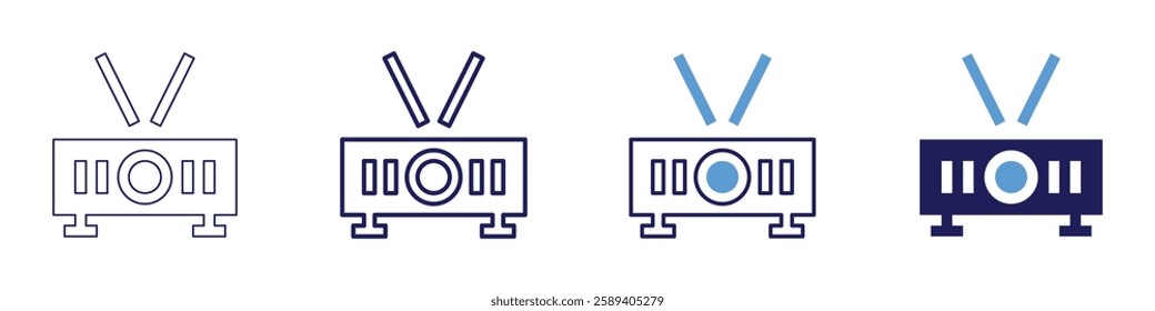Wearable sensor icon in 4 different styles. Thin Line, Line, Bold Line, Duotone. Duotone style. Editable stroke.