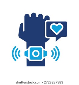 Tragbare Sensoren Symbol Mixed Vector Illustration